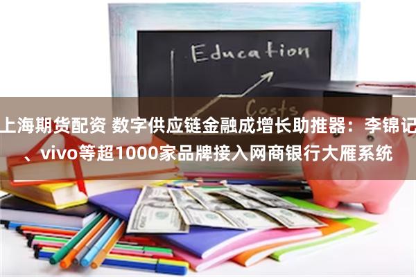 上海期货配资 数字供应链金融成增长助推器：李锦记、vivo等超1000家品牌接入网商银行大雁系统