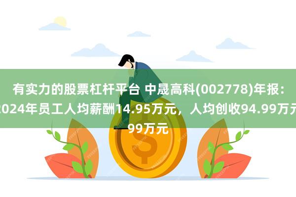 有实力的股票杠杆平台 中晟高科(002778)年报：2024年员工人均薪酬14.95万元，人均创收94.99万元
